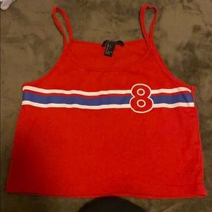 Vintage red crop top from Forever 21 worn once